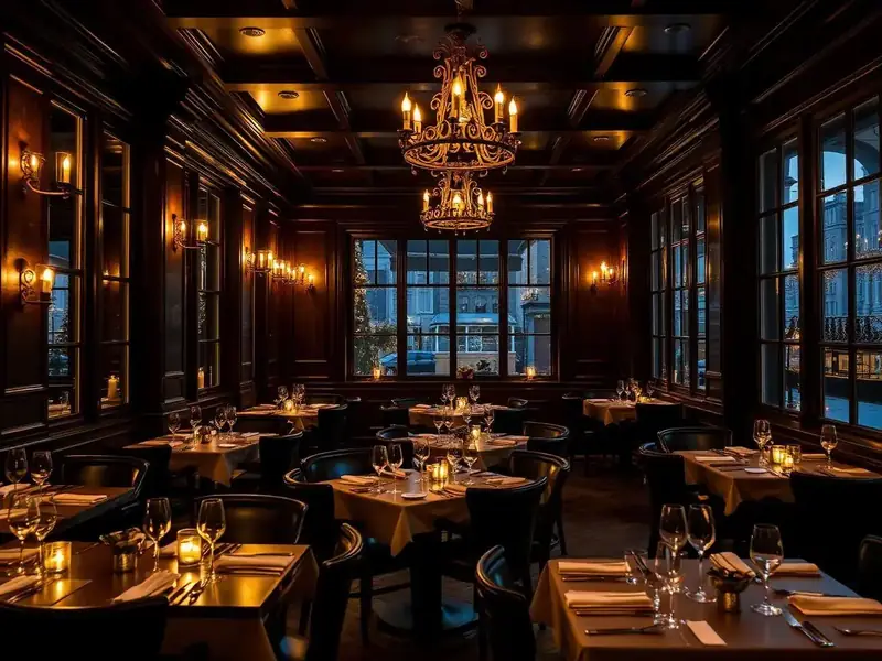 Restaurant interior in Amsterdam