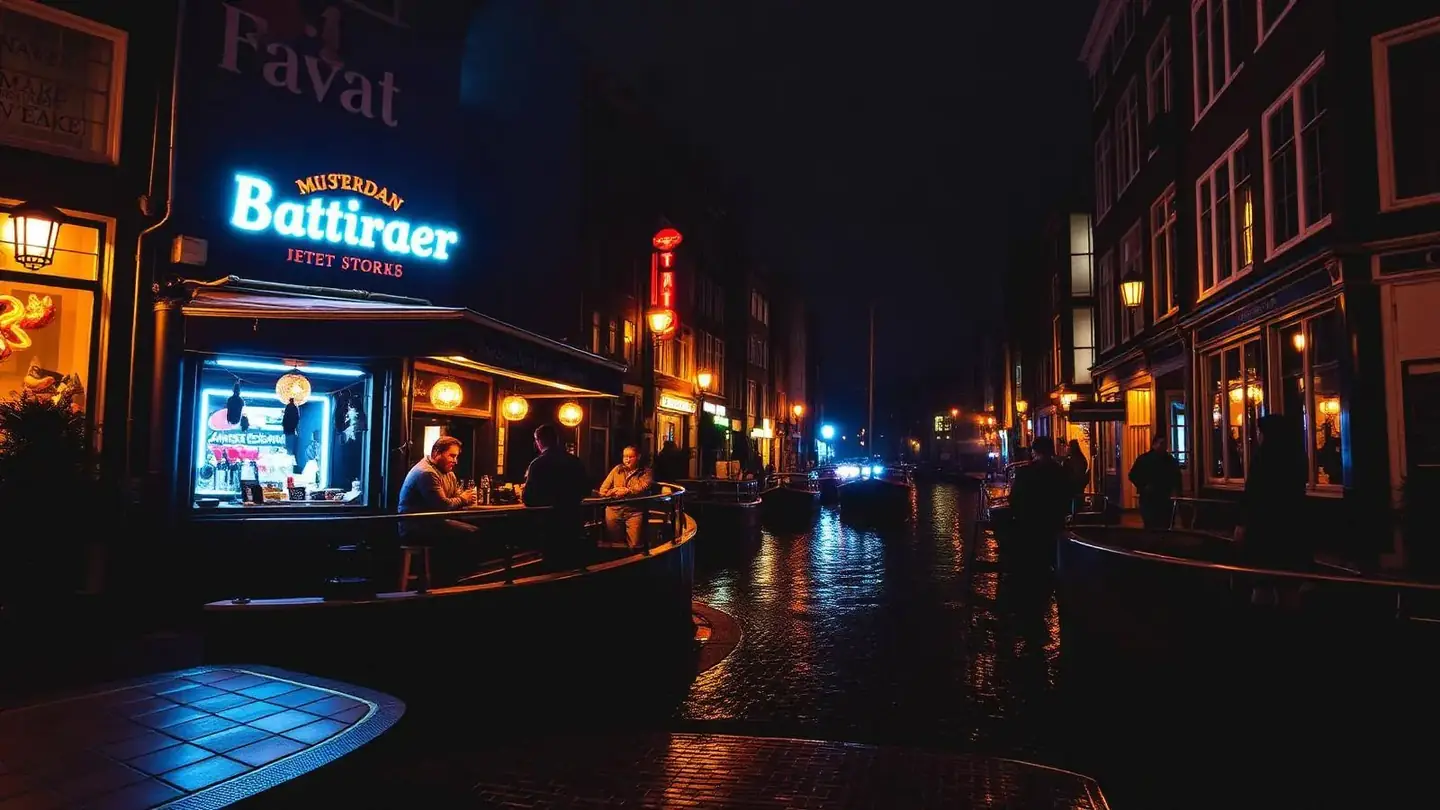 Amsterdam, after midnight.